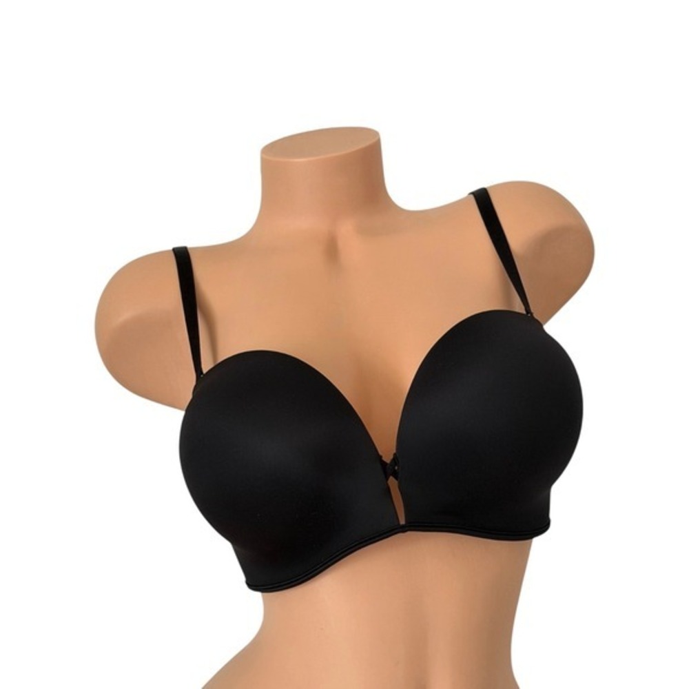 Victoria's Secret 34DD Bombshell Add 2 Cups Push Up Multi-way Demi Bra Black